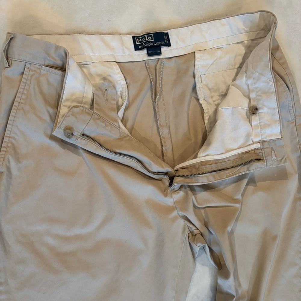 Polo Ralph Lauren Salinger Straight Fit Chino Pant Tan Size 38T/36 Cotton - Picture 13 of 15